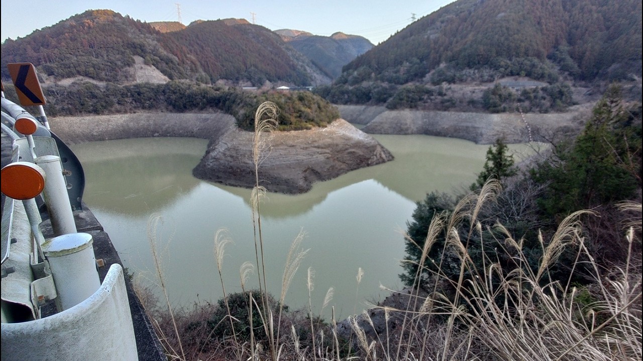 260214【大日春埜高塚山サイクリング】１　かわせみ湖から大日山参道入り口