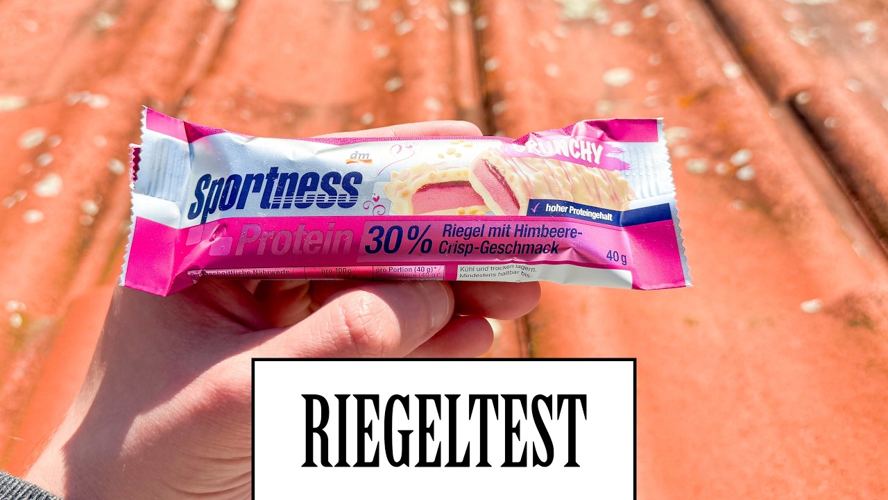DM Sportness - Riegel mit Himbeere-Crisp-Geschmack (Crunchy) | RIEGELTEST