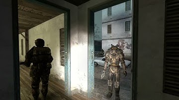 stalker military vs enclave soldiers (gmod npc battle)