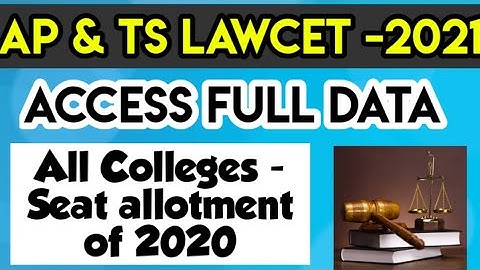 seat allotment of all LAW colleges of 2020 | TS & AP | By KRISHNA