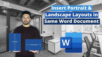 How to Insert Portrait & Landscape Layouts in Same Word Document
