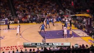 Nba playoffs:lakers vs thunder game 1 highlights (hd)