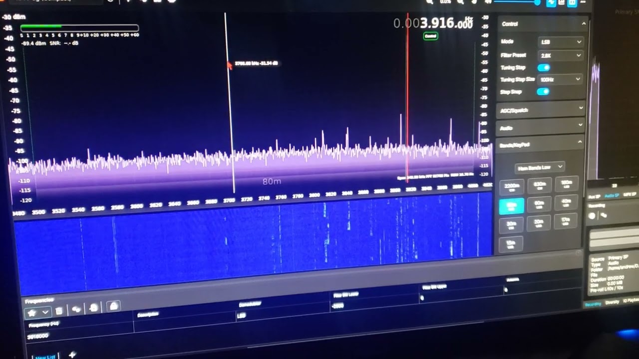 3916 Tailgaters Net 80 meter Amateur Band SDRConnect RSPDuo MLA-30 Loop
