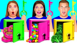 حل التحدي الغموض من 1000 مفاتيح | معركة الغذاء BaRaFun Challenge