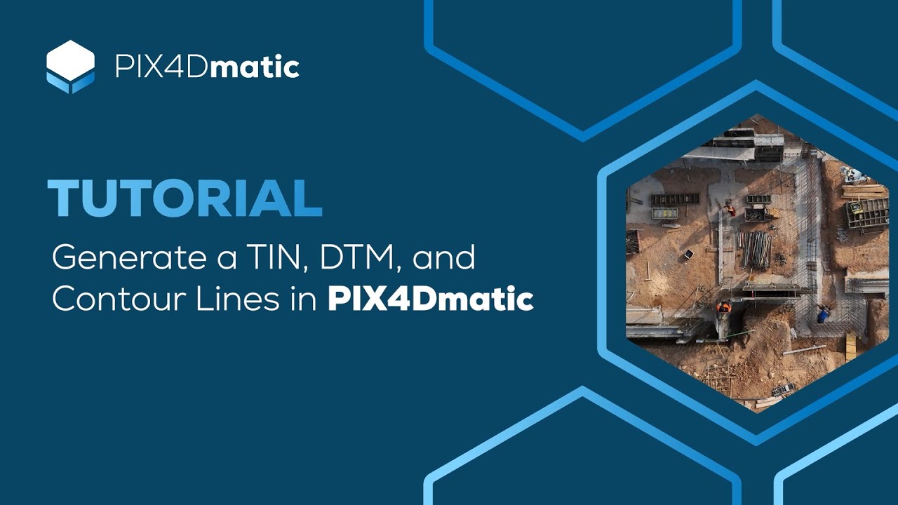 Видеоурок 13 по PIX4Dmatic — Как создать TIN, DTM и контурные линии в PIX4Dmatic