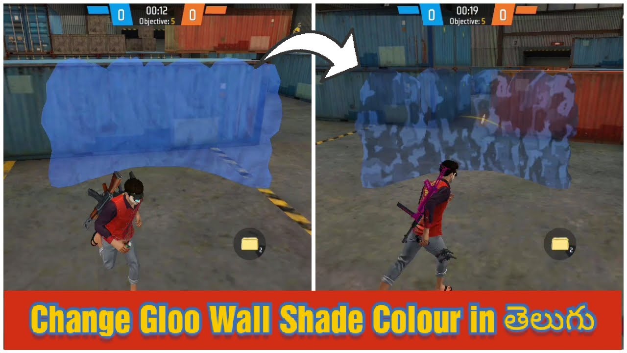How to Change Gloo Wall Shade Colour in Free Fire | Change Gloo Wall Colour Effect