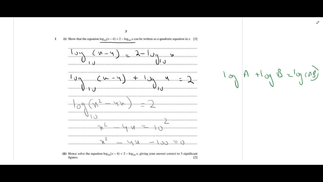 A Levels | Math 9709 P3|Question 1| Oct/ Nov 2019 | Solved with ...