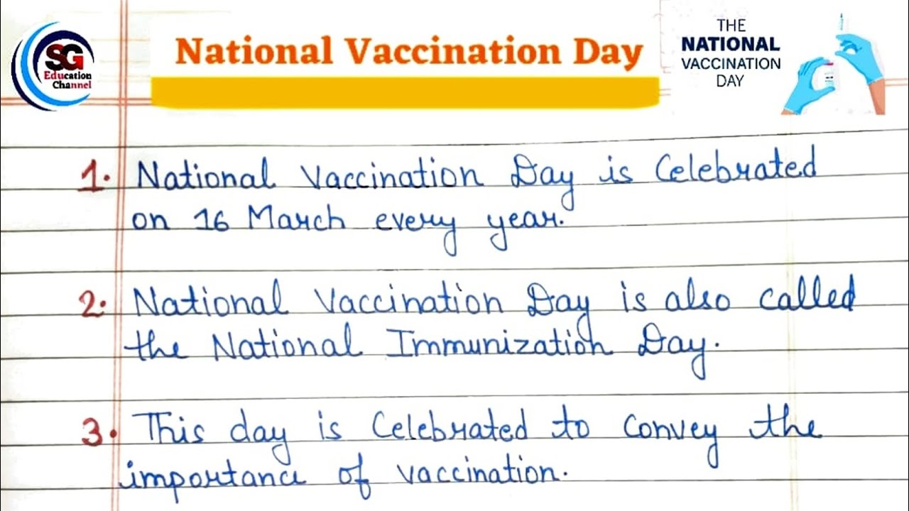 10 Lines on National Vaccination Day in English || Essay on National Vaccination Day in English ||