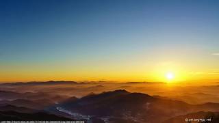 20161210 odosan sunrise, 경남 합천군 오도산에서 일출장면을 타임랩스 작업