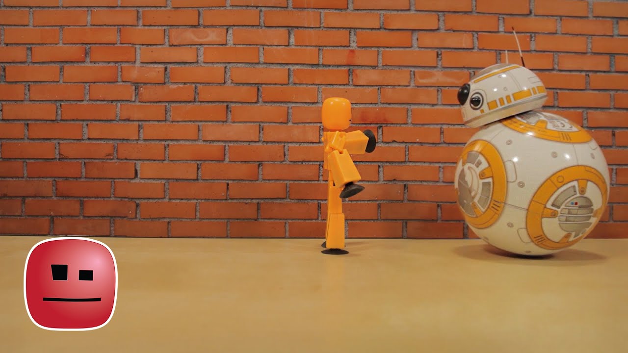 Star War's BB-8 Attacks Stikbot!