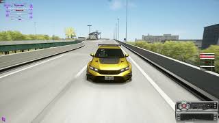 Assetto Corsa x Wangan MIDNIGHT／Highway Swim / Heavy Traffic / Bonnet View／Honda Civic 2023