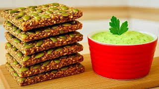 Healthy Sugar-Free and Flour-Free Crackers! A Healthy Pumpkin Snack in 5 Minutes! Toki And The Cracker