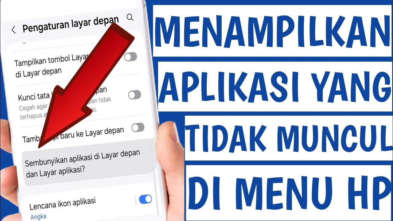 cara menampilkan aplikasi yang tidak muncul di menu