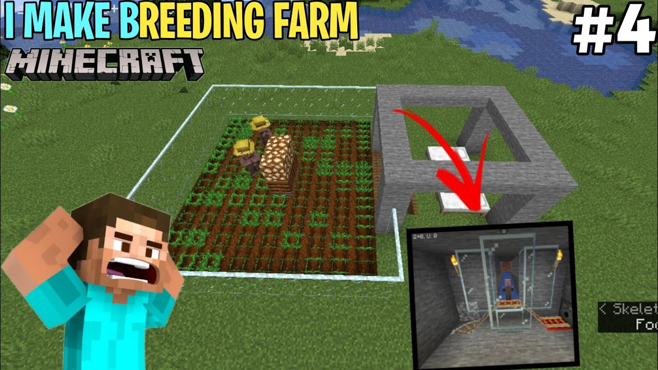 Minecraft survival series episode 4 I MADE breeding farm - YouTube
