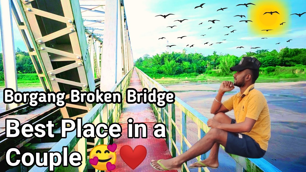 Biswanath Borgang Broken Bridge in a River 🥰 ll Assam Borgang Kuhiarbari Nodi ll Sanjoy Nahok Vlogs