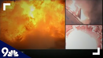 SpaceX rocket explodes in massive fireball when landing