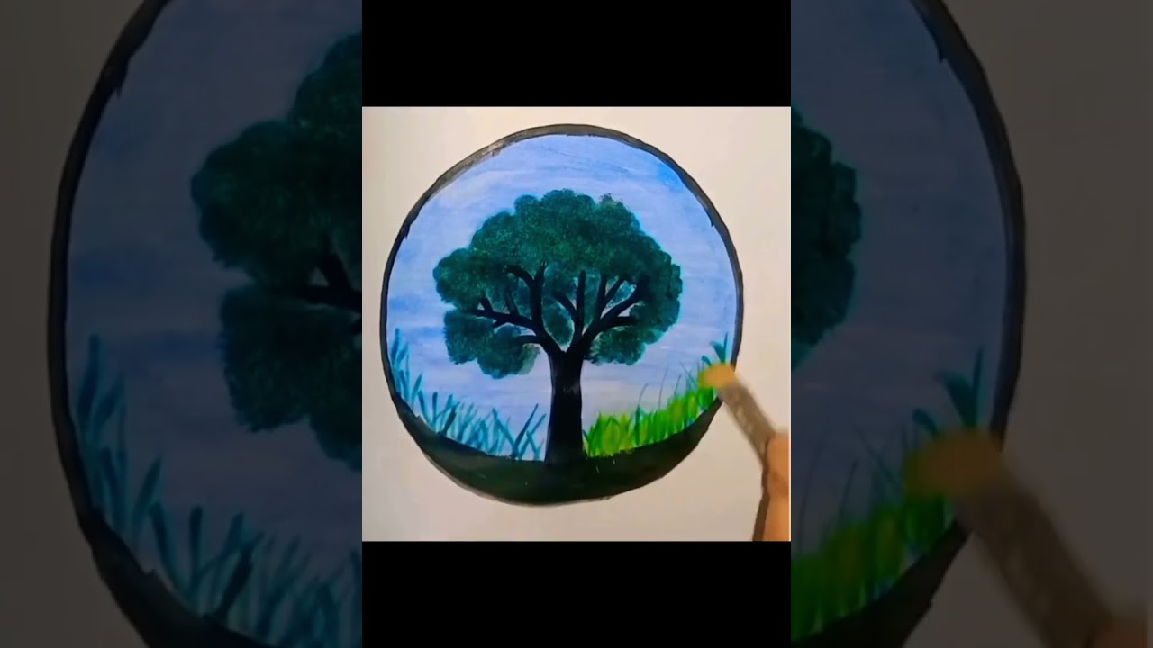 Best scenery for nature..🌲.by ayusman creation 🎨🖌️.....❤️❤️❤️