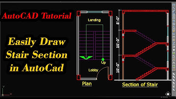 Stair Section in AutoCad | How to section of stair | Stair Details | AutoCad Tutorial Bangla