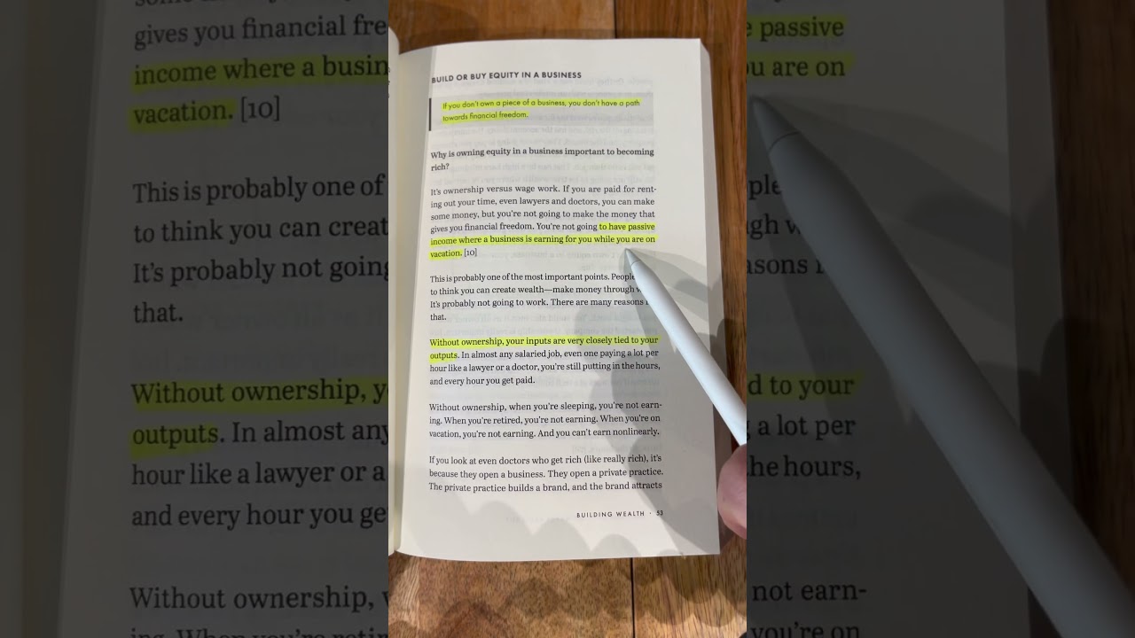 The Almanack of Naval Ravikant - Own a business to get rich  