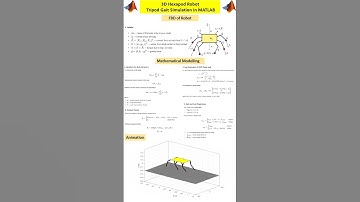 3D Hexapod Robot Tripod Gait Simulation in MATLAB #hexapod #matlab #physics #legged #quadruped