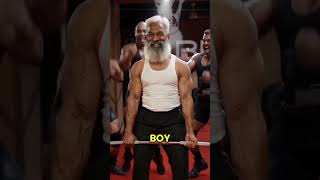 Timeless Muscle: 60+ Year Old Legend Lifts With Young Titans.#for #wet #oldman #shorts