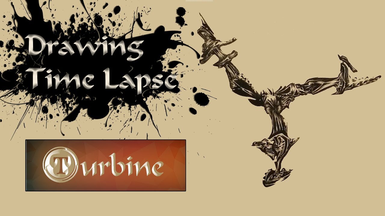 Abstract Art Daily: How to Draw an Abstract Turbine - Inktober 2017 Day 26