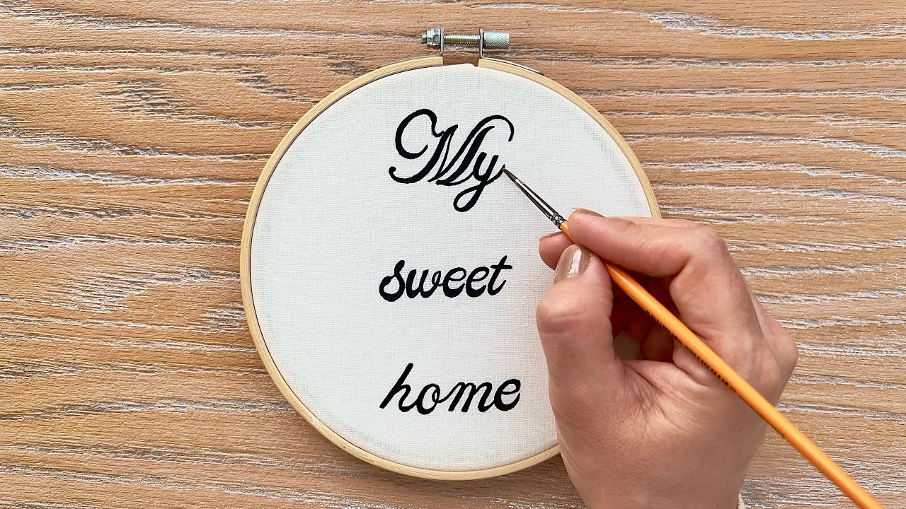 How to write text on fabric easily/Fabric painting/writing on fabric/fabric paint for beginners