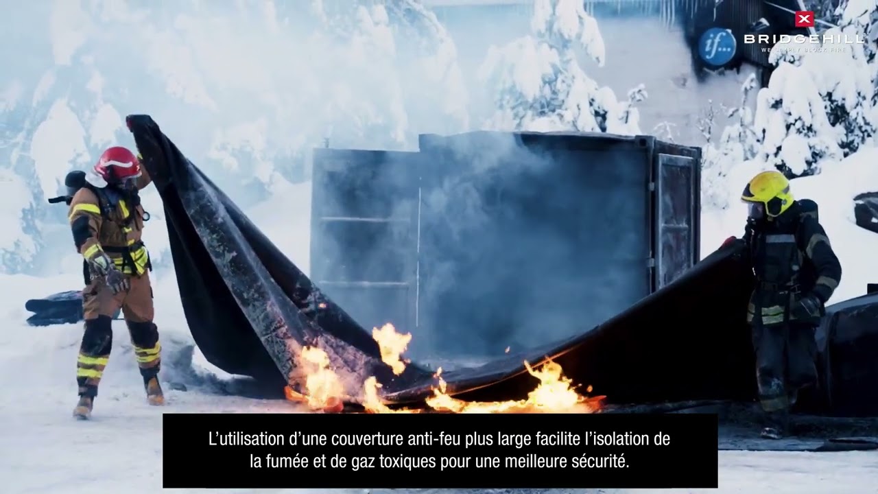 Comment utiliser une couverture anti-feu pour éteindre une batterie lithium en feu – Démonstration