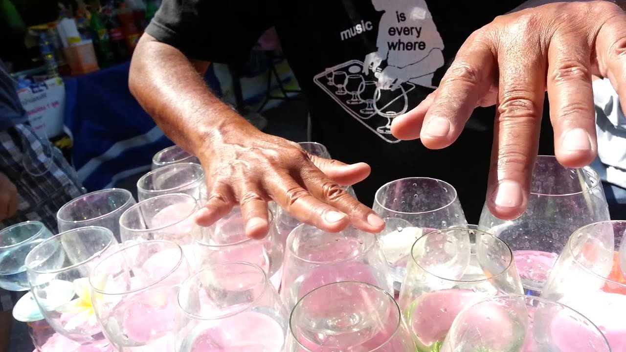 Music Is Everywhere~Wine Glass Musician In Chiang Mai Thailand
