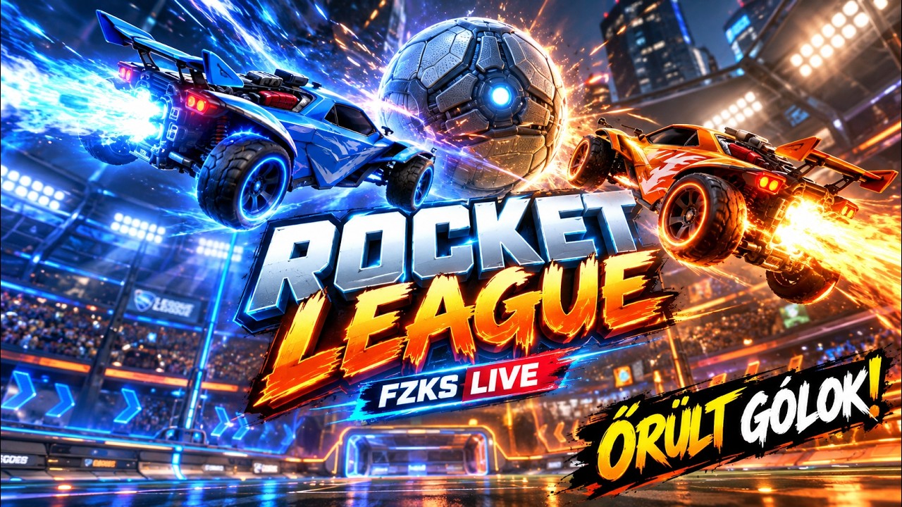 🚀 ROCKET LEAGUE LIVE 🔥 | ŐRÜLT GÓLOK, EPIC MENTÉSEK ÉS ÓRIÁSI BÉNÁZÁSOK! 😂 | FZKS