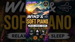 Escape into a peaceful mountain sunrise with calming wind sounds and soft piano melodies. 🌬️🎹