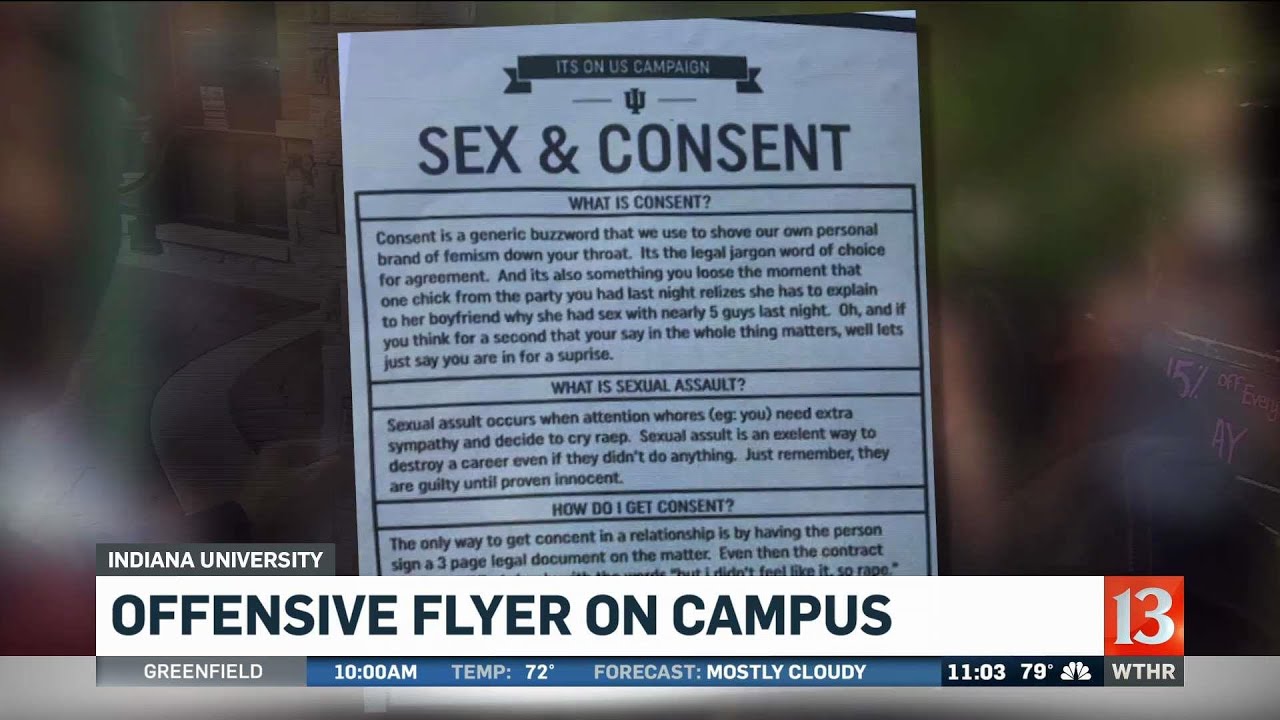 offensive flyers circulating at iu bloomington youtube bloomington flyers