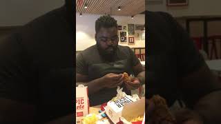 Guy Eats Full Hot Chicken Wing In Won Bite