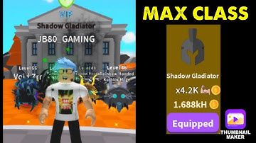 GETTING MAX CLASS SHADOW GLADIATOR IN SABER SIMULATOR UPDATE 56..