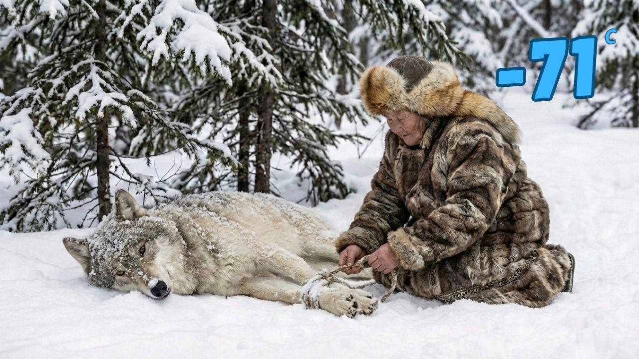 Grandma Saves a Wounded Wolf from Hunters in the Arctic ❄️🐺
