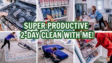 PRODUCTIVE 2-DAY CLEAN WITH ME | CLEANING ROUTINE | CLEANING MOTIVATION