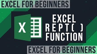 How to Use Excel REPT Function - Excel for Beginners - 12
