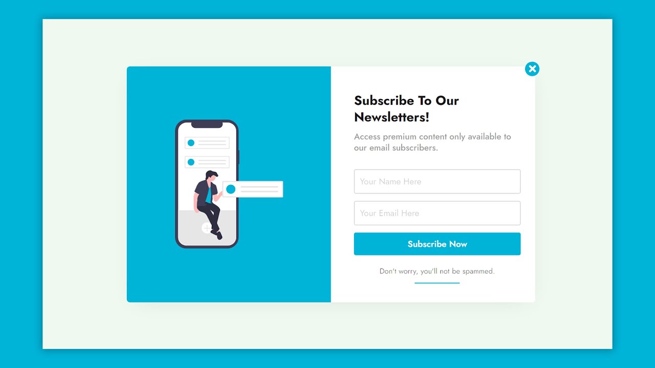 Email Validation For Newsletter Subscription | Vanilla JS Project - YouTube