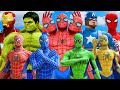THE AVENGERS vs TEAM SPIDER-MAN &amp; SpiderMan (3 Heads 6 Arms) - SUPER EPIC BATTLE | KjraGaming