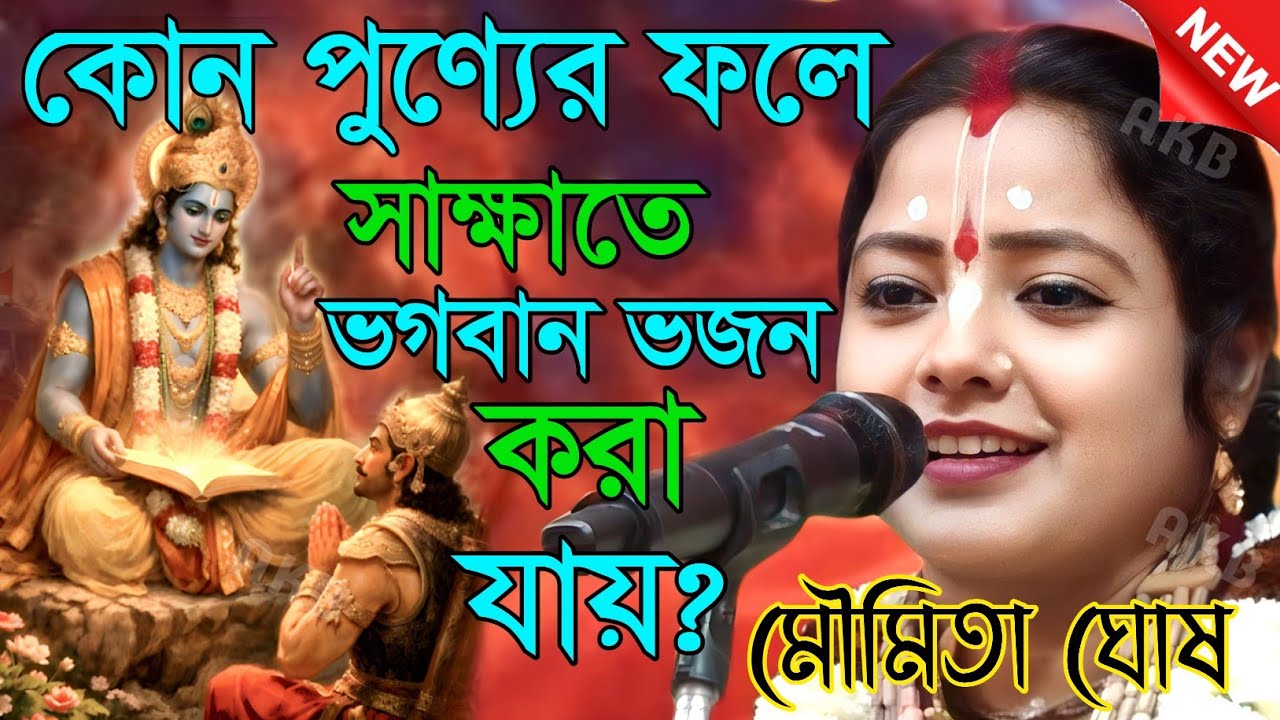 কোন পুণ্যের ফলে সাক্ষাতে ভগবান ভজন করা যায়? মৌমিতা ঘোষের কীর্তন | Kirtan moumita ghosh mondal