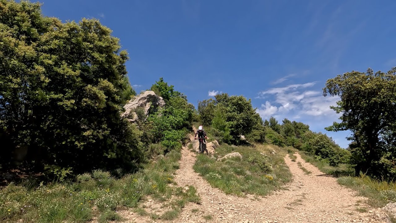VTT à Manosque.  3 belles descentes dans la foret de Pélissier
