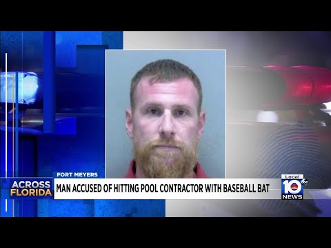 Florida man faces charges for allegedly hitting pool contractor with a bat