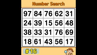 【JimmyPuzzle】 Daily Brain Training, Test Your Focus and Memory 《Number Search｜Brain Exercise》 #16 screenshot 5