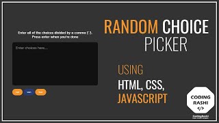 Celebrity How To Create Random Choice Picker Using HTML, CSS and JavaScript... Net Worth