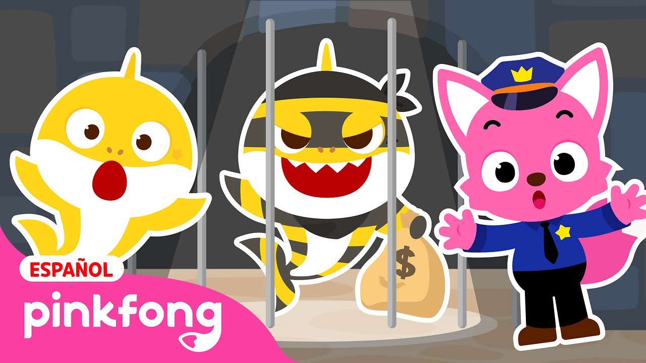 🥷Jugando al Escondite con la Familia Tiburón Ladrona | ¡Vamos, Policía! | Pinkfong en español