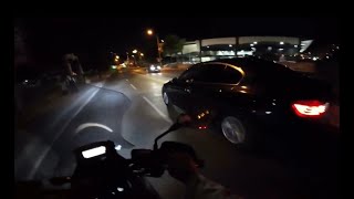 Gece Motor Sürmek Trafik Magandası Motolet Hakimiyeti