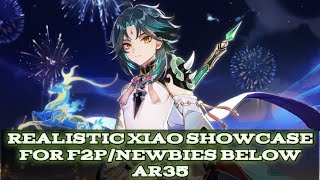AR35 REALISTIC XIAO SHOWCASE FOR F2P, NEWBIES AND PLAYERS WHO JUST STARTED OUT IN GENSHIN IMPACT