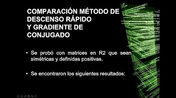 Comparación de métodos iterativos: Gradiente de rápido descenso vs. Gradiente conjugado