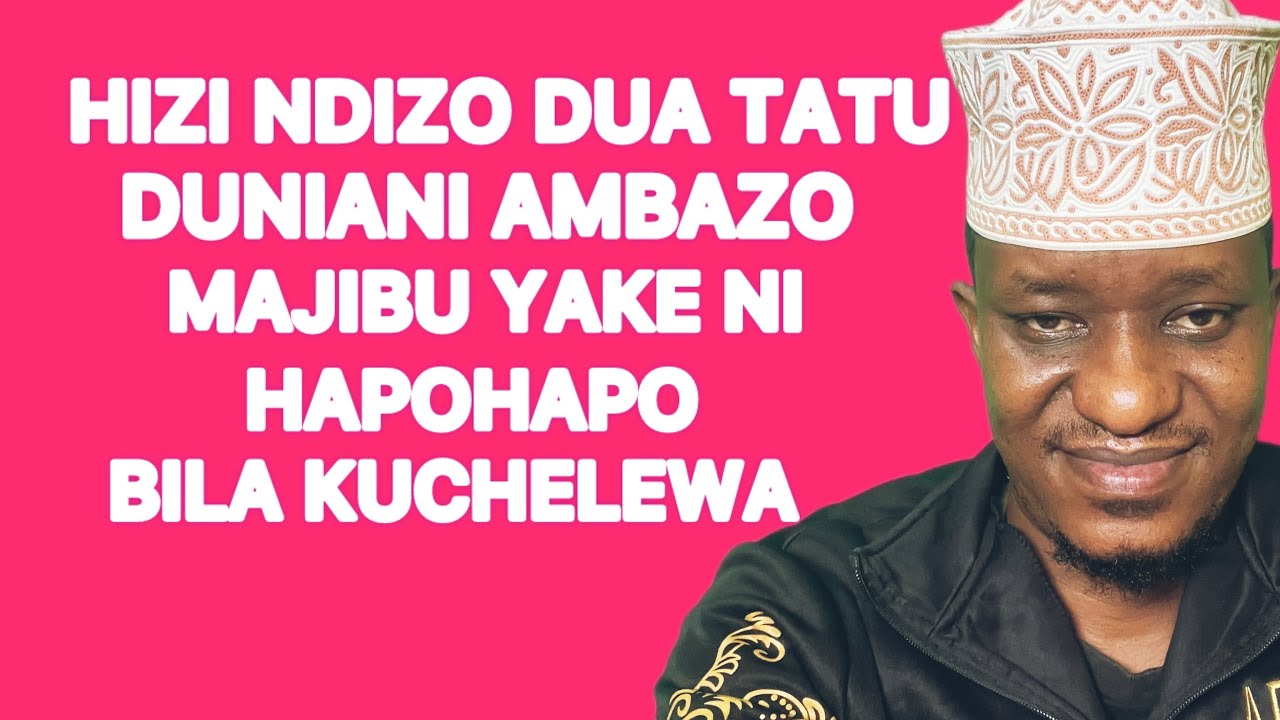 HIZI NDIZO DUA TATU AMBAZO UKIFANYA MAJIBU NI HAPOHAPO 