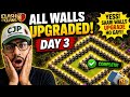 “ALL WALLS UPGRADED in Day 3?! 🔥”#viral#day3#challange#complete#gaming#clashofclans#gameplay😨